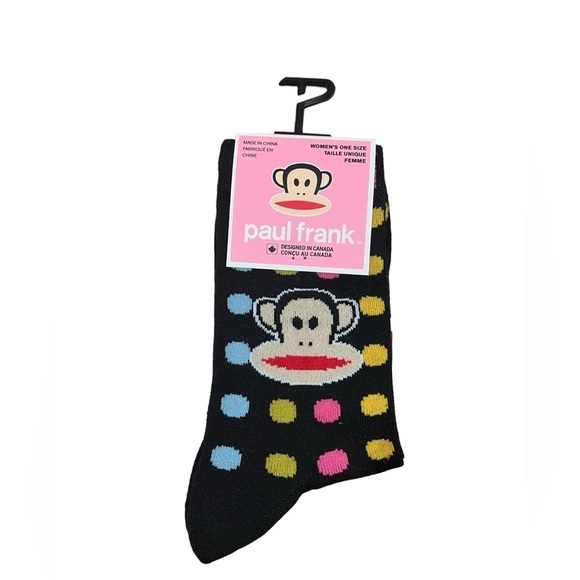 Paul Frank mid length sock polka dot women's one size - Picture 1 of 2